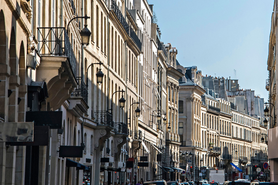 Rue St honoré shopping en france